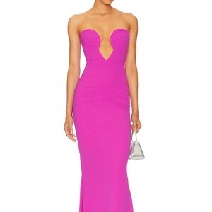 Nookie Vibrant Pink Strapless Gown